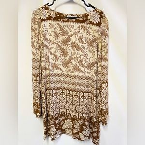 Novella Royale - Long Sleeve Dress - Classic Print - Size Medium